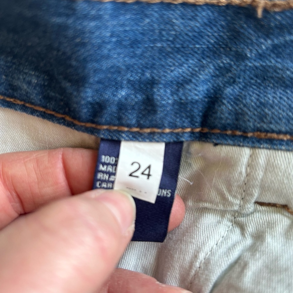 Madewell Denim Distressed Shorts - Dark Wash - Sz 24 - Picture 8 of 8